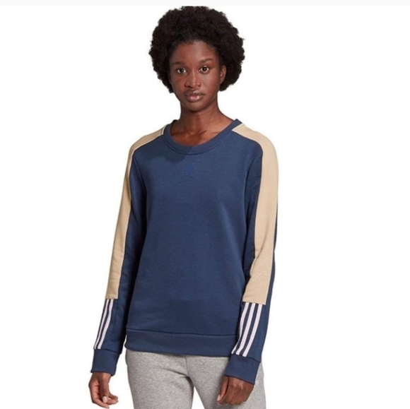 Adidas crew neck color block sweatshirt - Picture 2 of 8